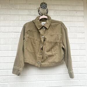 Zara Cropped Utility Jacket